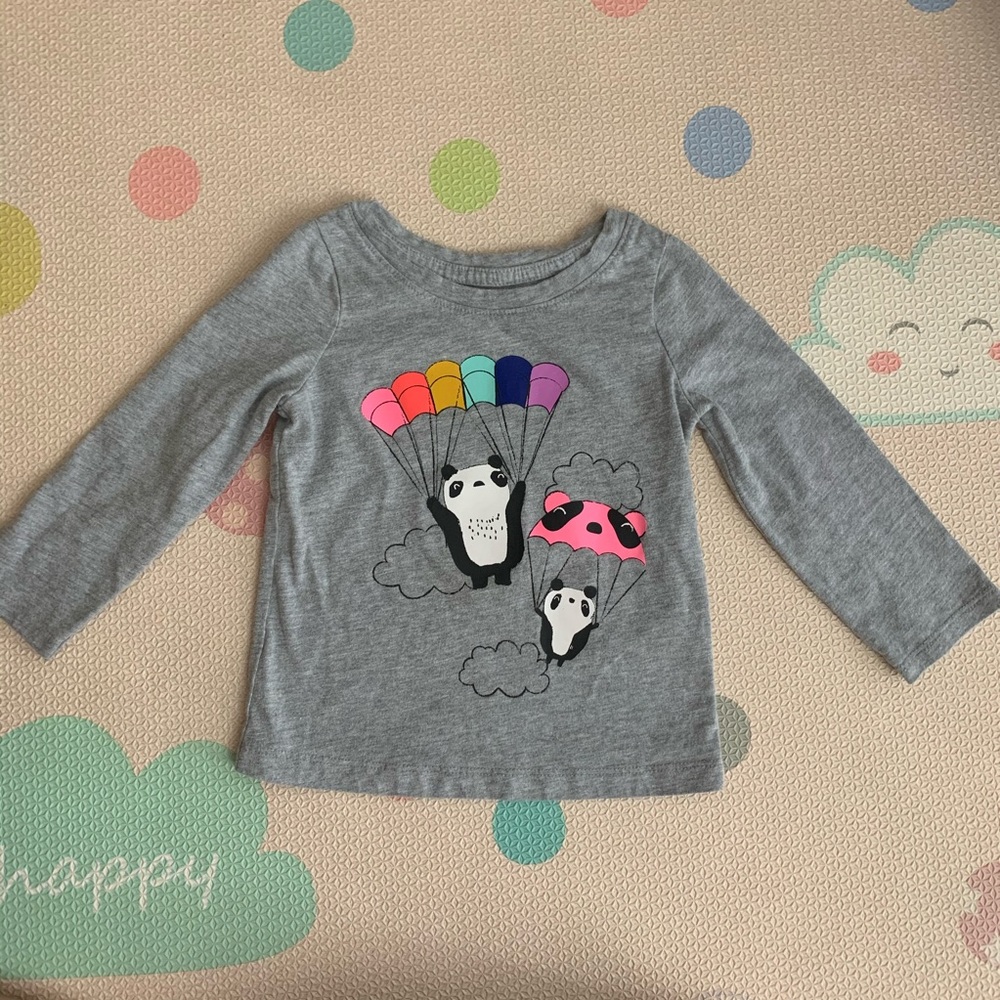 Cat & Jack- Panda Long Sleeve Shirt size 18 mo